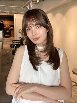 ラヴィズム 小新店(LUVISM) 韓国/顔周りレイヤー/おくれ毛/ベージュ/ダブルカラー/西区/小新