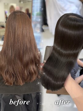 ハピネス 梅田茶屋町店(HAPPINESS) 韓国風/レイヤーカット/顔周り/顔まわり/髪質改善/ベージュ