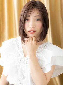 モッズヘア 上尾西口店(mod's hair) ココアブラウン美髪ワンカール切りっぱなしボブ316Z上尾30代40代