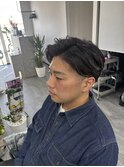 メンズ　ショート　ニュアンスパーマ　テーパーフェード