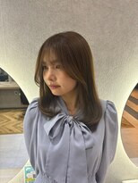 ジーナ 福岡天神(Zina)&nbsp;髪質改善*ミルクブラウン韓国くびれレイヤー*【Zina福岡天神】