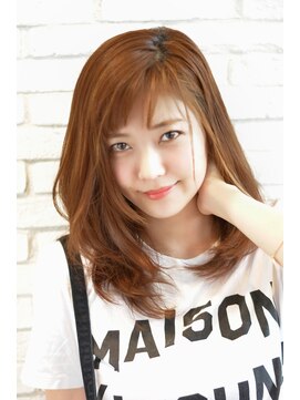 エス ヘアメイク スペース(es hair make space) 【武蔵小山es】ふわミディ　マロンブラウン