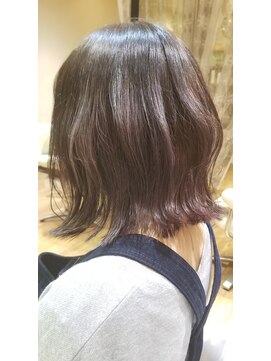 ノル(nol.) エアリー外はねボブ☆Nドットラベンダーピンク