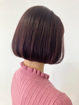 ヘッズ 本八幡店(HEADS) ミディアムヘア ショコラベージュ ボブルフ ベビーバング