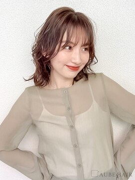 オーブ ヘアー カラ 今福鶴見店(AUBE HAIR cara) 20代・30代_垢ぬけミディアムパーマ