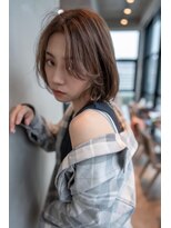 オースティン 調布アミックス(AUSTIN)&nbsp;大人かわいい前髪セシルカットココアブラウンフリンジウェーブ