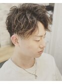 2ブロックゆるっとウェーブパーマ<理容室>[メンズ/上野]
