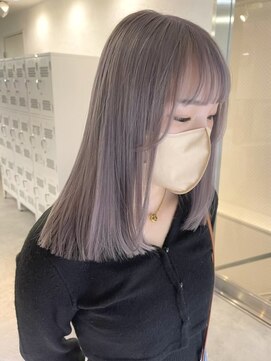 サンク 原宿 表参道(cinq) ミルクティーベージュダブルカラーインナーカラーケアブリーチ