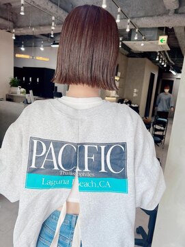 フラッグ ヘアー 天神西通り店(Flag HAIR) ハイライト　ボブ　白髪を染めないカラー