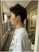 スパイキーショート/ツーブロック/20代30代大人メンズ黒髪