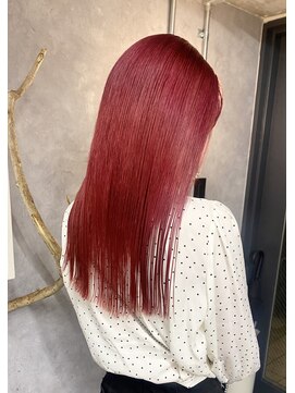 リット(lit) 色落ちピンクのレッドカラー