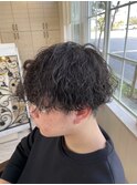 メンズパーマカット波巻パーマ