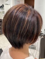 ソシエ 天王寺ミオ店 白髪ぼかし大人ショート大人ボブ30代40代50代60代天王寺駅