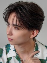 オーシャントーキョーオーバー 渋谷(OCEAN TOKYO OVER)&nbsp;韓国マッシュセンターパートダウンパーマニュアンスパーマウルフ