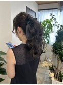 kana 結婚式 ポニーテール