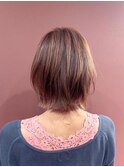 ハイライトを活かしたピンク系カラー
