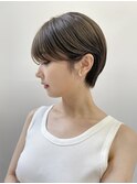 黒髪/ボブウルフ/ネビージュ/小顔/ワンレン/髪質改善/前髪