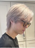 メンズハイトーンホワイトミルクティーブリーチ