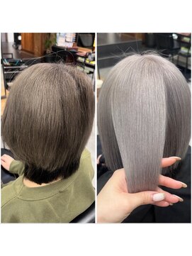 ネクスト 池袋(NEXT) ダブルカラー/シルバー/グレー/ブリーチ