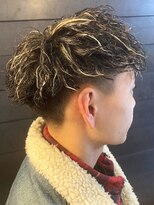 ディスイズバーバーセカンド(THIS IS BARBER 2nd)&nbsp;メッシュ メンズパーマ ツイスパ ホワイトベージュ