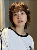 くせ毛風ショートパーマ海外風レイヤーパーマ