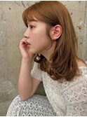 レイヤー 顔まわり 前髪 ブリーチなしカラー イメチェン