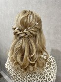 ハーフアップ ヘアアレンジ