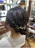 ふんわりシニヨン×金箔