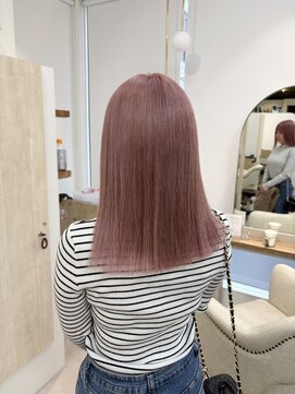 シアエミュー 新越谷店(SHEER emu) ピンクベージュ/ケアブリーチ