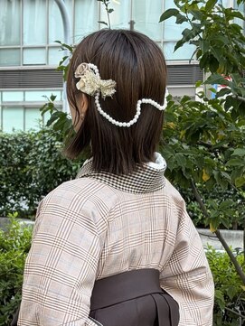 バサラ 大阪梅田店(VASARA) 卒業式　袴ヘア　卒業式ヘア　袴スタイル　ショートアレンジ