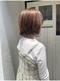 ベージュ/ヘーゼルベージュ/切りっぱなしボブ/レイヤーボブ