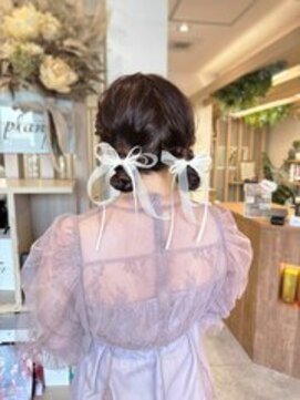 パークヘア 天神大名(parc hair) 結婚式セット/ヘアアレンジ/ツインアレンジ/お団子アレンジ