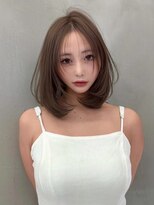 Moalana 名古屋 栄/髪質改善/縮毛矯正/レイヤー【モアラナ】&nbsp;レイヤーボブ/ミルクティーベージュ/髪質改善/顔周り/名駅