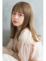 [aRiettaAZABU]パッツンロブ/ニュアンスカラー/大人可愛い/小顔