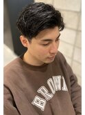 韓国マッシュスリークショートランダムパーマフェードカット