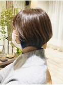 くせを活かしたふんわりショートボブ