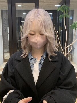 アース コアフュールボーテ 長野稲田店(EARTH coiffure beaute) ホワイトベージュダブルカラーケアブリーチワンホンカラー