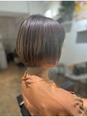 30代40代50代×グレージュカラー白髪ぼかし×小顔ショート代官山