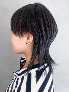 アイティーバイアルバム 松戸店(IT by ALBUM) くびレイヤーアッシュブラックレイヤーロング_ba481371