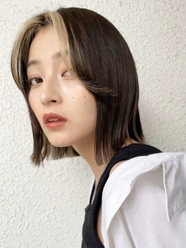 プアメリア 名古屋(Puamelia) トリートメント ブリーチなしダブルカラー 前髪縮毛矯正