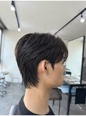 【360度どこから見ても美しいシースルーダウンパーマショート】