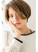 アシンメトリーハイライトひし形ショートボブZ北浦和20代30代