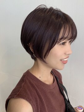 ヘアドレッサー 渋谷サクラステージ店(HAIR DRESSER) 大人可愛いコンパクトショート×ガーネットブラウン