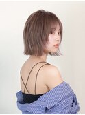 前髪イメチェンアンブレラカラーこなれミディウェーブパーマ