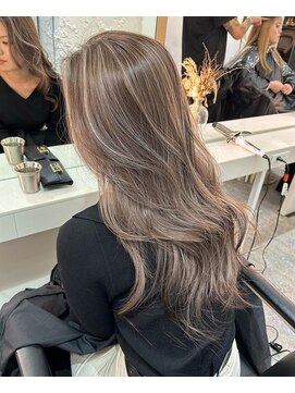 ブレンド 渋谷(BLend) 前髪アンブレラカラーこなれミディイメチェンウェーブパーマ