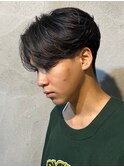 センターパートニュアンスパーマカルマパーマ韓国風パーマ高崎