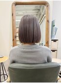 パッツとボブ/白髪ぼかしカラー/40代白髪隠しカラー/艶髪カラー