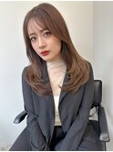 くすみベージュマロンベージュホワイトブロンド細めハイライト