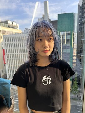 ヴァイス 新宿店(VAICE) ブルー逆インナーカラー