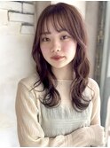 くびれウェーブヘア/サンセットカラー/大人レイヤー/波巻き